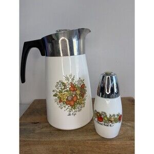 Corningware Spice Of Life 9 Cup P-149 Le Cafe Pitcher Percolate P-149 Sugar H2F